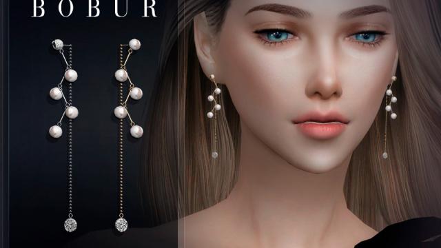 Bobur Earrings 39 for The Sims 4