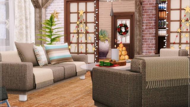 Holiday Season - Living Room для The Sims 4