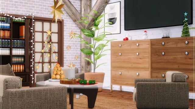 Holiday Season - Living Room для The Sims 4