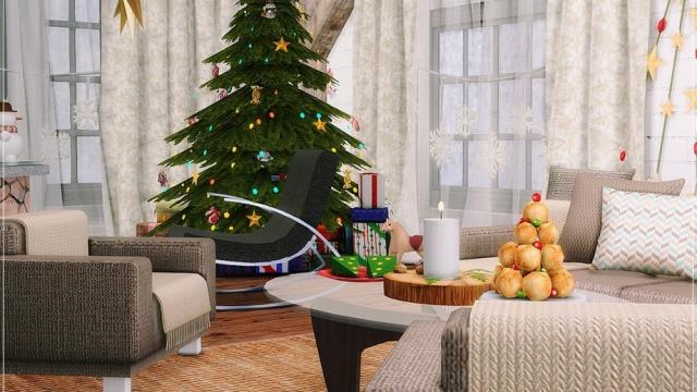 Holiday Season - Living Room для The Sims 4