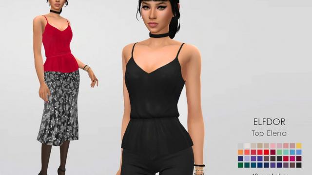 Top Elena for The Sims 4