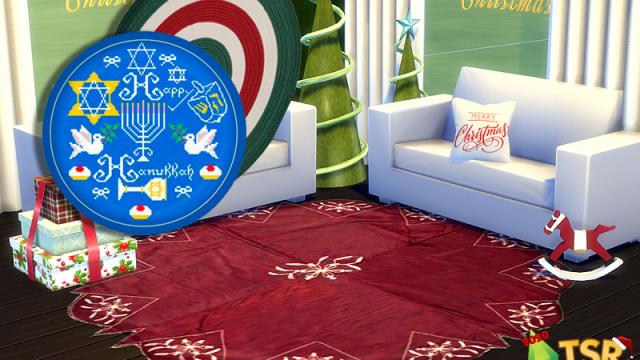 Holiday Wonderland festive round rugs