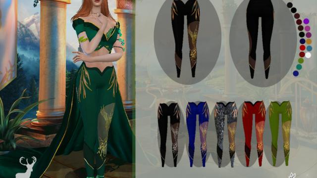 DSF SET BLACK PHOENIX ELVES COSTUME