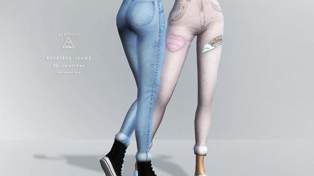 Reckless Jeans for The Sims 4