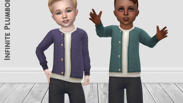 IP Toddler Autumnal Knit Cardigan for The Sims 4