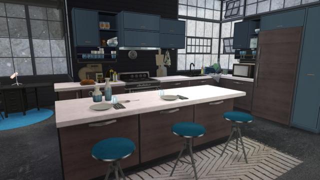 Brick & Steel - Kitchen для The Sims 4