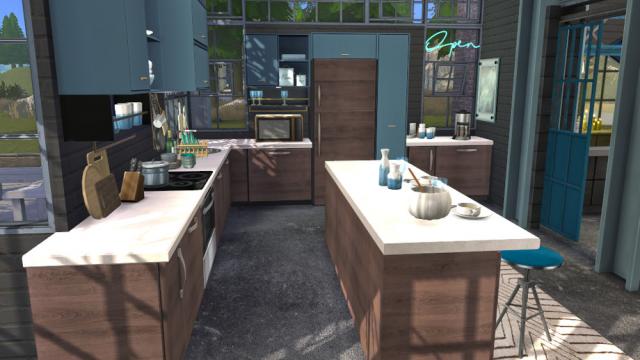 Brick & Steel - Kitchen для The Sims 4