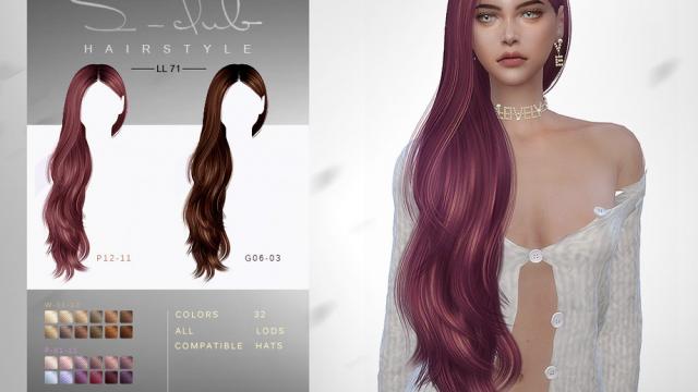 sclub ts4 hair n71  Kayla for The Sims 4