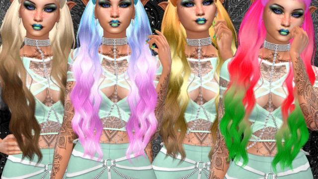 Fantasy Recolor of LeahLillith's Souls hair for The Sims 4