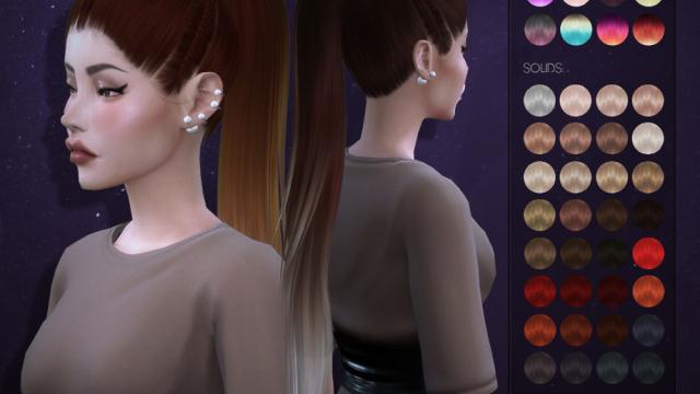 LeahLillith Whisper Hair для The Sims 4