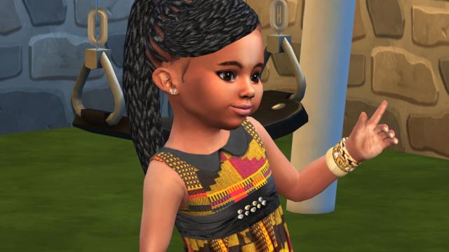 Swoop Braided Ponytail for The Sims 4