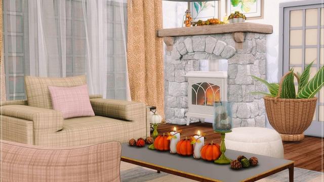 Fallen Leaves - Living Room для The Sims 4