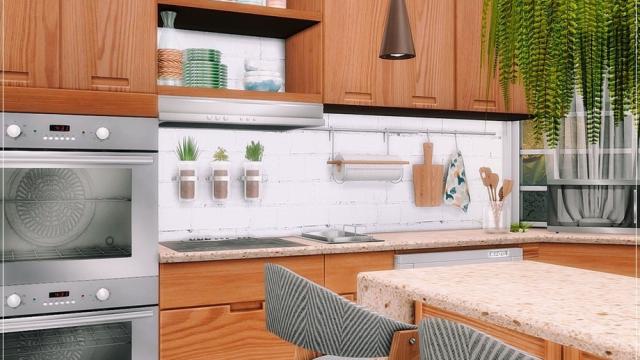 Fallen Leaves - Kitchen для The Sims 4