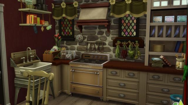 Grandma Red House для The Sims 4