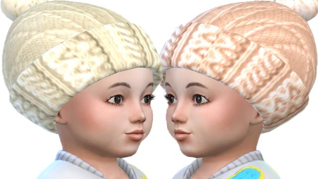 Beanie pom toddler hat (Base game) для The Sims 4