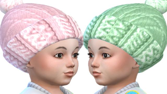 Beanie pom toddler hat (Base game) для The Sims 4