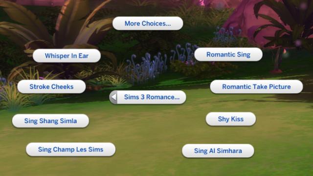 Романтические взаимодействия из The Sims 3 / The Sims 4 Romantic Interaction from Sims 3 для The Sims 4