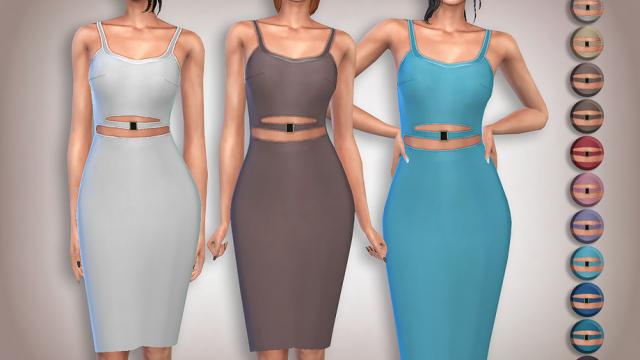 Body Sculpting Design Cut-out Dress