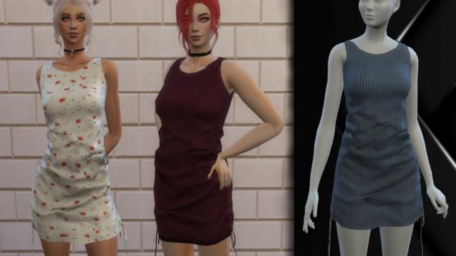 Cinched Dress for The Sims 4