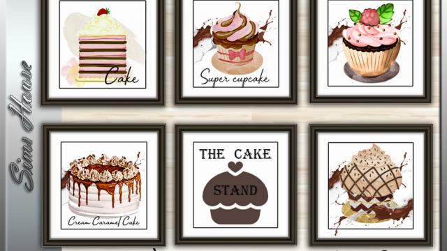Wall Art Picture For Bakery Set 2 for The Sims 4