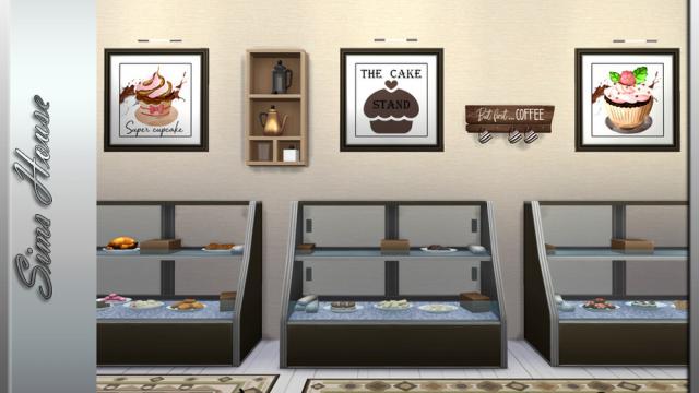 Wall Art Picture For Bakery Set 2 для The Sims 4