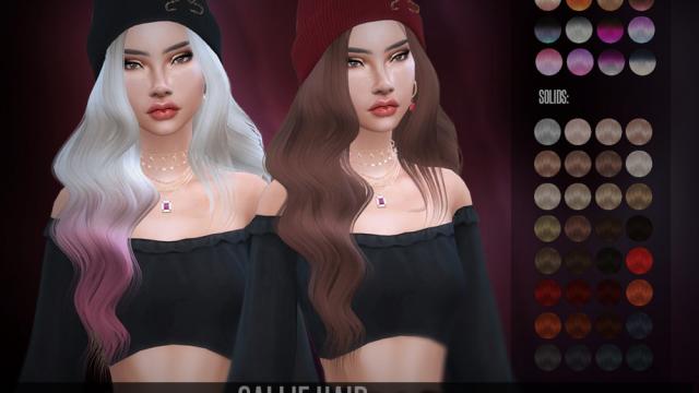 LeahLillith Callie Hair для The Sims 4