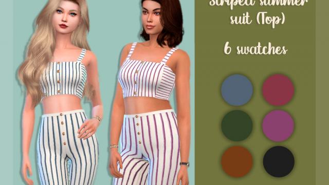 Striped summer suit (Top)