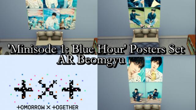 TXT Minisode1: Blue Hour Posters Set (AR) - REQUIRES MESH for The Sims 4