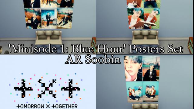 TXT Minisode1: Blue Hour Posters Set (AR) - REQUIRES MESH for The Sims 4