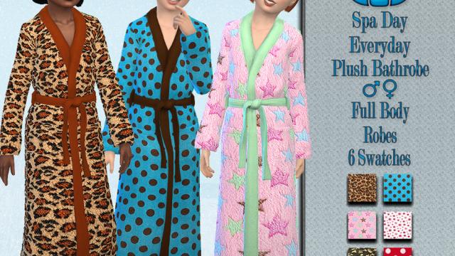 Plush Robe - Needs GP Spa Day for The Sims 4