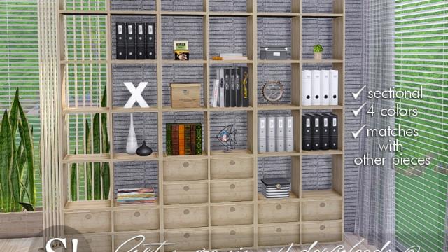 Solatium bookcase 1 for The Sims 4