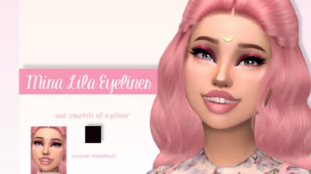 Mila Lila Eyeliner для The Sims 4