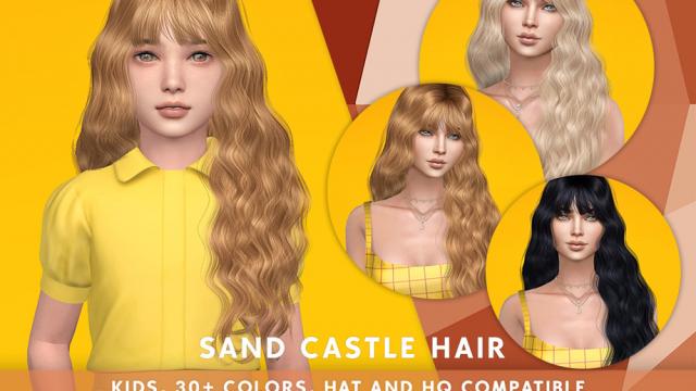 SonyaSims Sand Castle Hair (KIDS) for The Sims 4