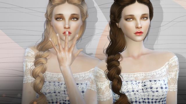 WINGS HAIR S4 ONT1201 F for The Sims 4