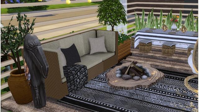 Boho Porch для The Sims 4