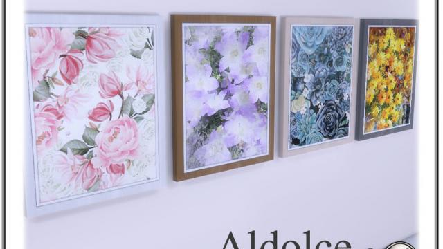 Aldolce bedroom flowers wall paintings