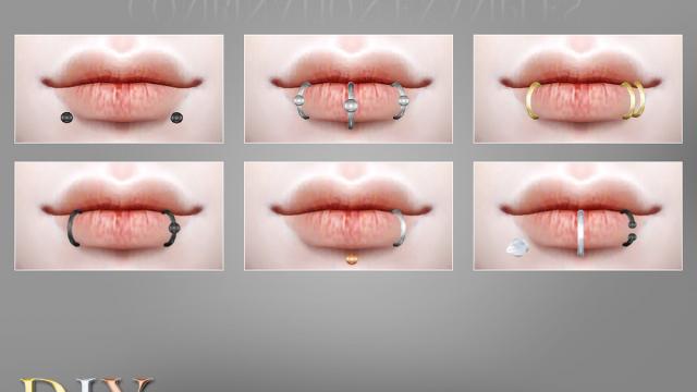 DIY Lip Piercing Set for The Sims 4