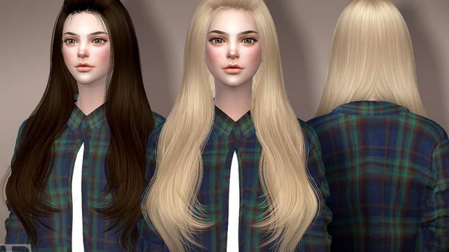 sclub ts4 hair Half Bun n27B