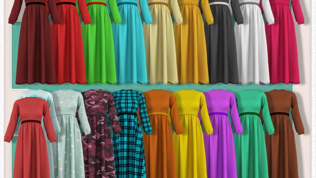 JavaSims- Twirl Dress for The Sims 4