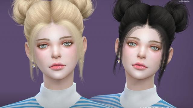 sclub ts4 hair double-buns2 n45