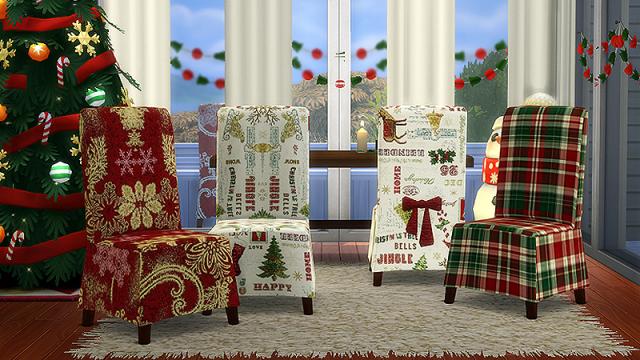 Chrismas Eve Chairs for The Sims 4