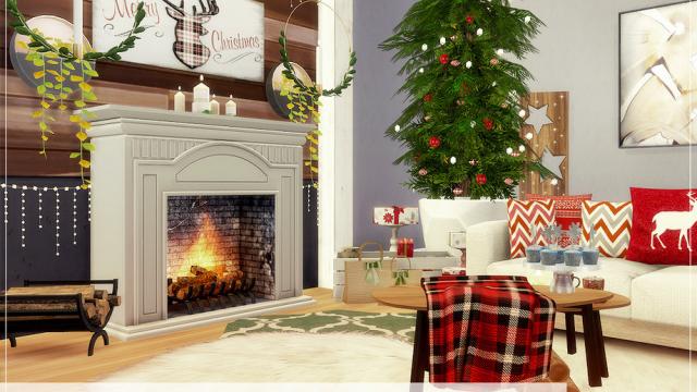 Holiday Time of Joy - Living Room для The Sims 4