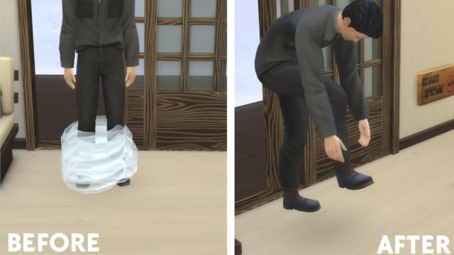 Take off Shoes with animation