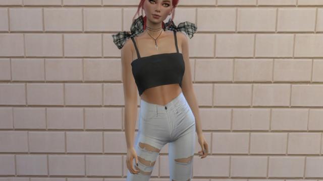 Festive Bow Top для The Sims 4