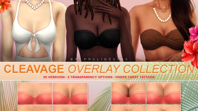 Cleavage Overlay Collection for The Sims 4