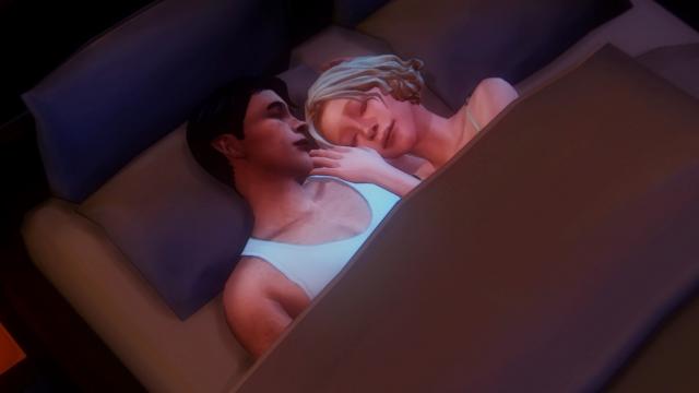 Возлюбленные обнимаются во сне / Bed Cuddle для The Sims 4