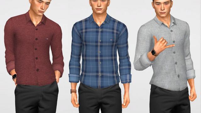 Formal Shirt for Men 01 for The Sims 4