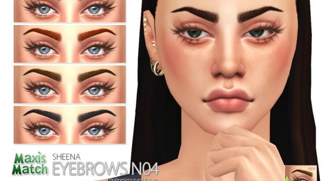 MM Eyebrows N04 - Sheena for The Sims 4