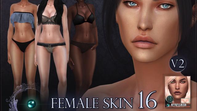 Female Skin 16 - V2 - breast cleavage for The Sims 4