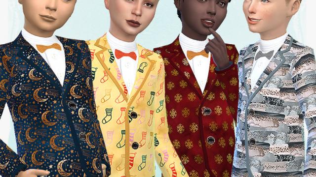 Boys Festive Jacket - Needs EP Get Together for The Sims 4